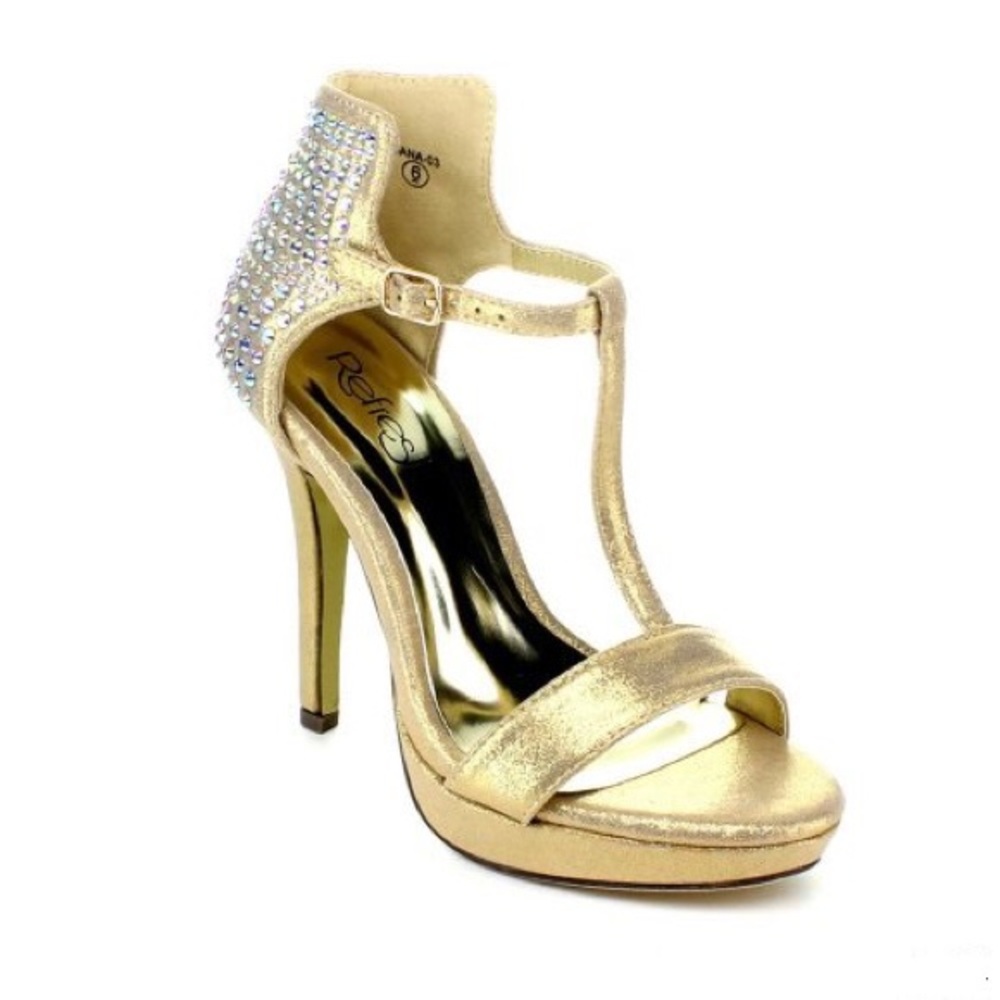 Ankle T-Strap Platform Sandal Dress Stiletto Heels